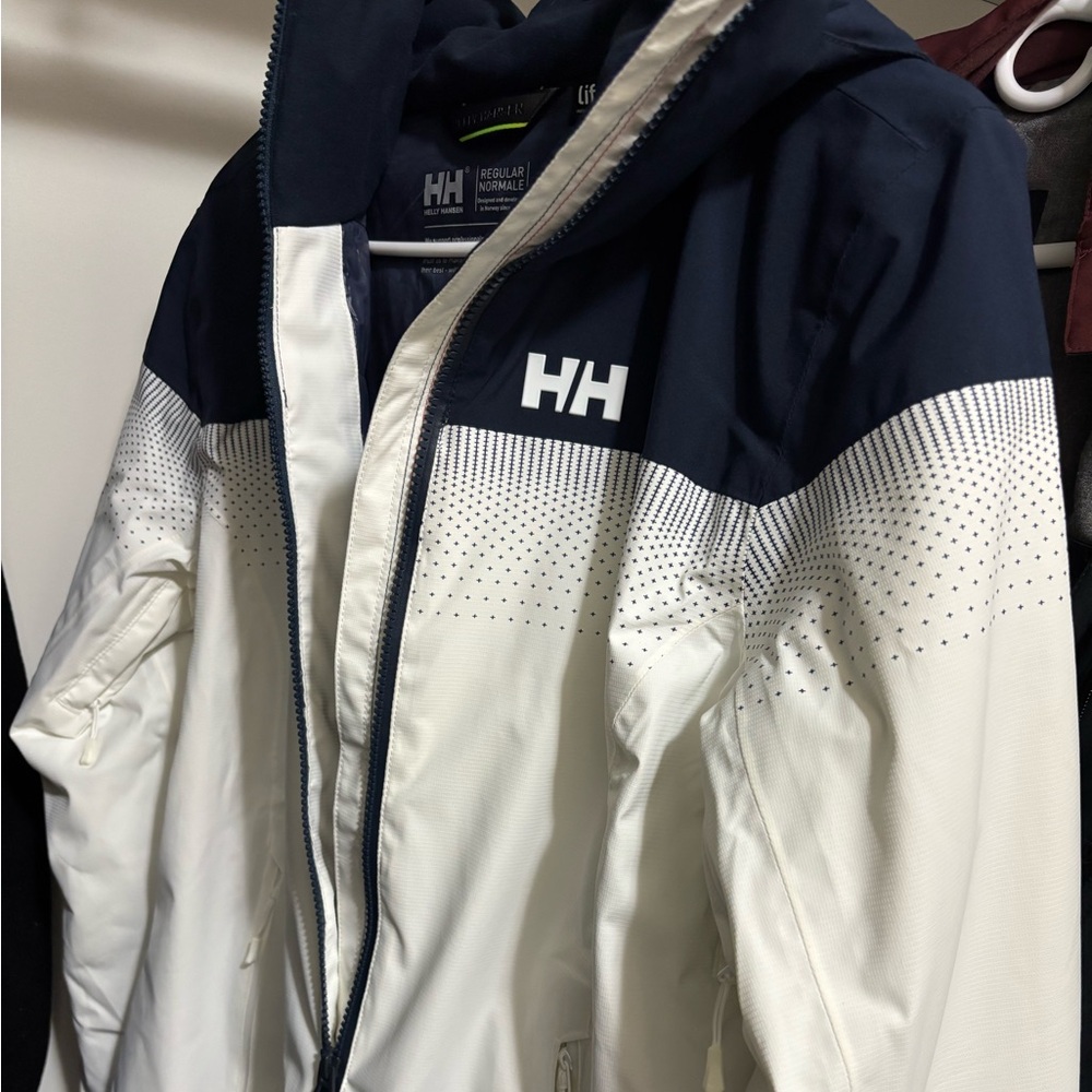 Helly Hansen Men's Navy and White Ski Jacket